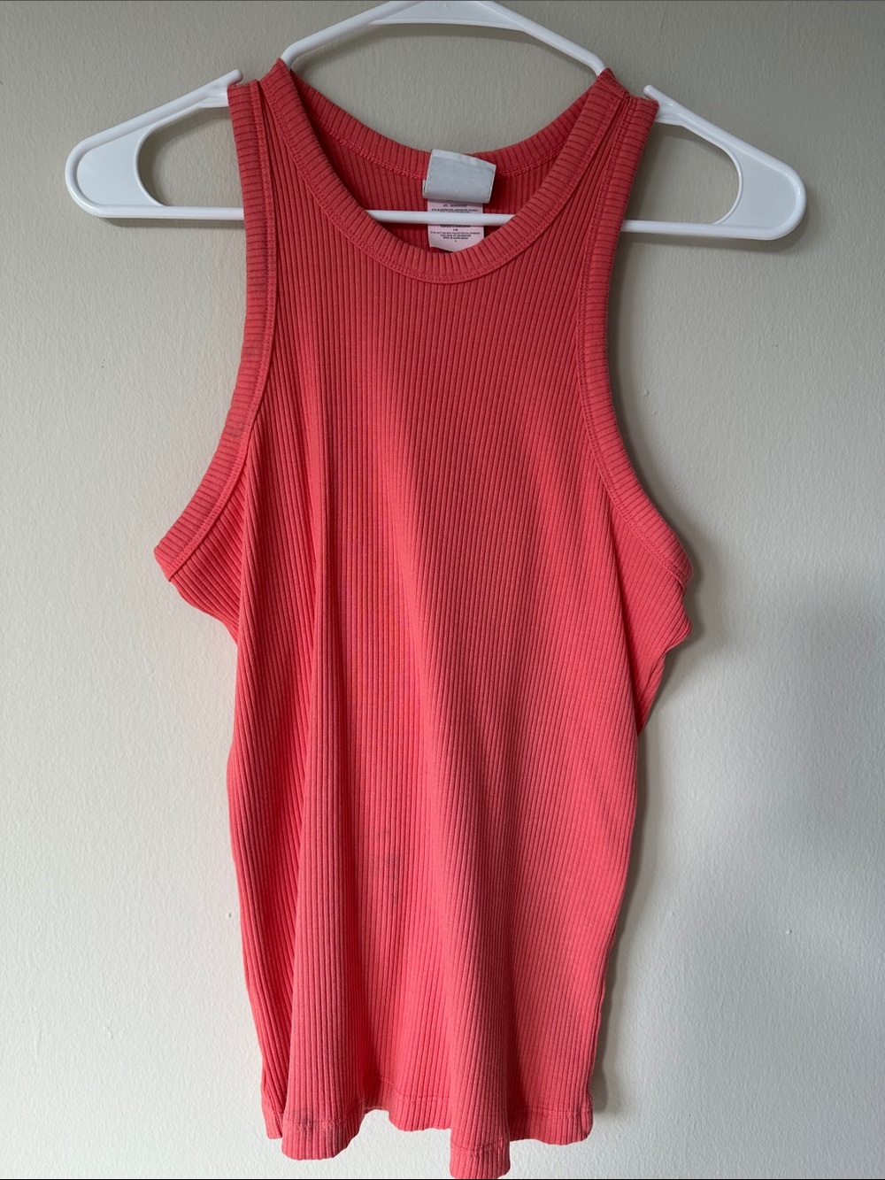 Champion Ribbed Tank Top - Coral Pink
